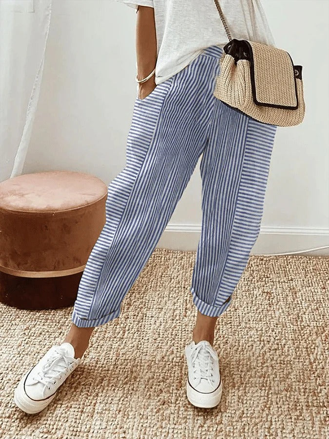NOELLE | Gestreepte Broek