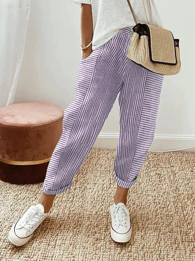 NOELLE | Gestreepte Broek