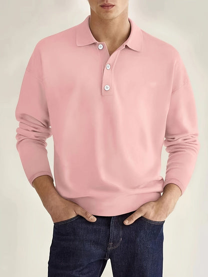 OLIVIER｜Poloshirt met lange mouwen