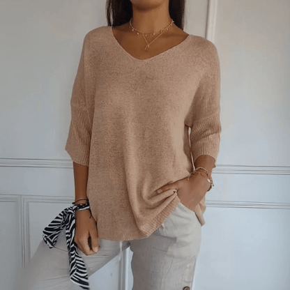 VIVIENNE | Gebreide V-hals top